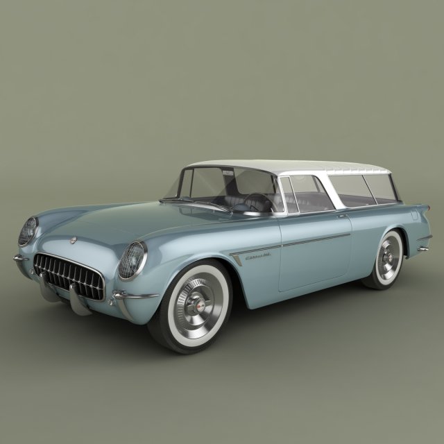 chevrolet corvette nomad concept 1954 Modèle 3D .c4d .max .obj .3ds .fbx .stl .blend 