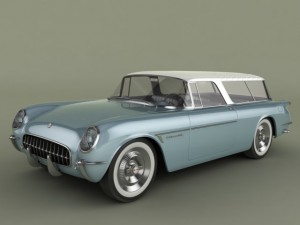 chevrolet corvette nomad concept 1954 3D Model
