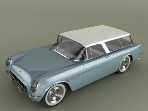 chevrolet corvette nomad concept 1954 Modèle 3D
