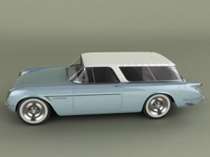 chevrolet corvette nomad concept 1954 Modèle 3D