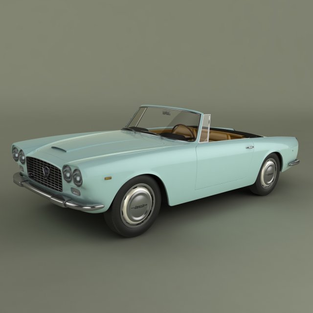 lancia flaminia gt convertible Model 3D .c4d .max .obj .3ds .fbx .stl .blend 