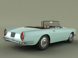 lancia flaminia gt convertible Model 3D