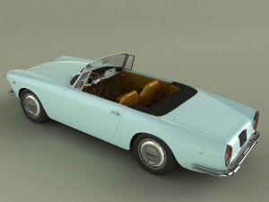 lancia flaminia gt convertible Model 3D
