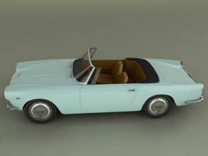 lancia flaminia gt convertible Model 3D