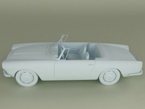 lancia flaminia gt convertible Model 3D