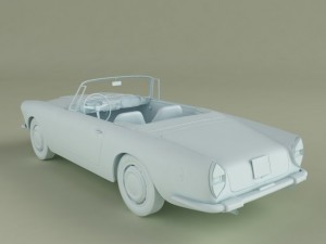 lancia flaminia gt convertible Model 3D