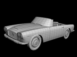 lancia flaminia gt convertible Model 3D