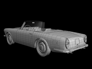 lancia flaminia gt convertible Model 3D