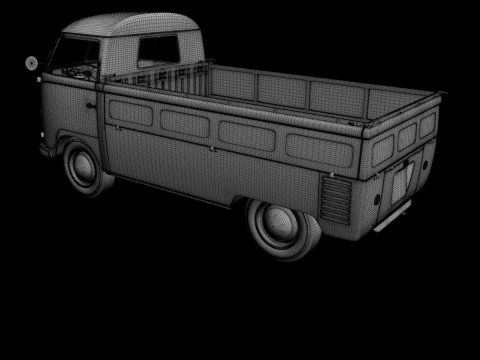 Volkswagen Type 2 Single Cab 3D Model