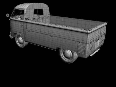 Volkswagen Type 2 Single Cab 3D Model