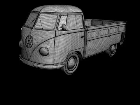 Volkswagen Type 2 Single Cab 3D Model
