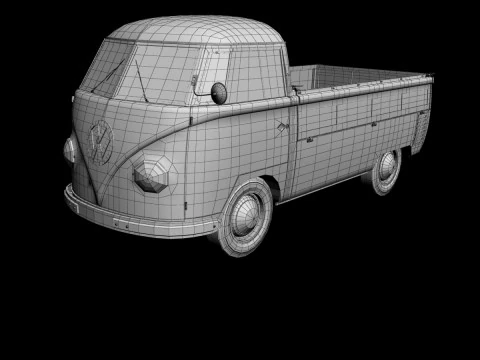 Volkswagen Type 2 Single Cab 3D Model