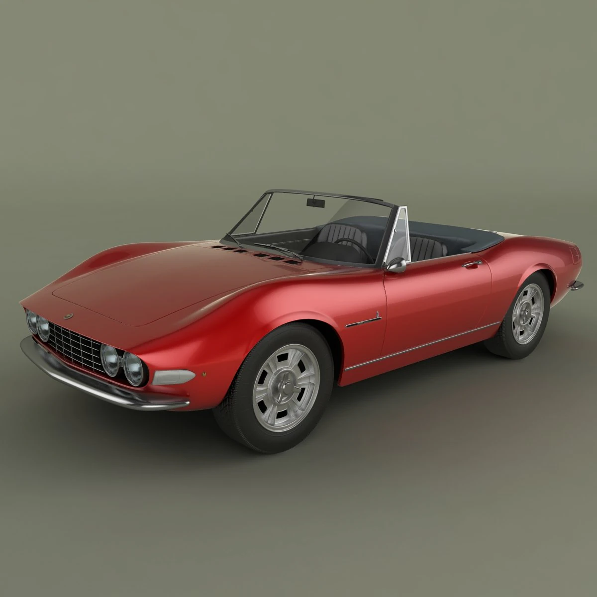 fiat dino spider 3D Model .c4d .max .obj .3ds .fbx .stl .blend 