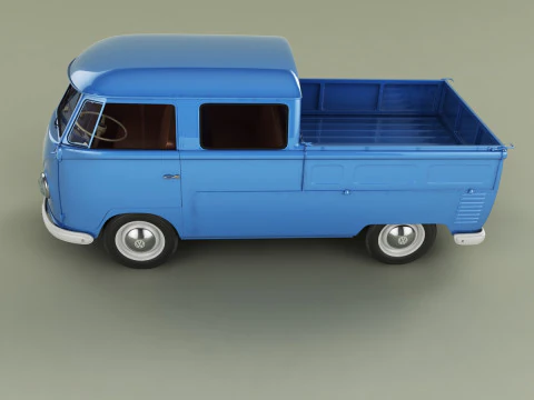 Volkswagen Type 2 Double Cab Pickup 3D Model