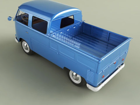 Volkswagen Type 2 Double Cab Pickup 3D Model