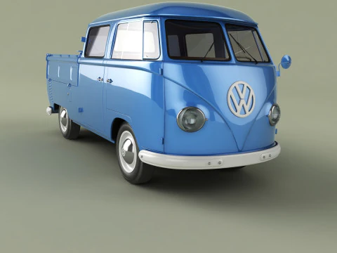 Volkswagen Type 2 Double Cab Pickup 3D Model