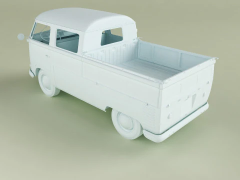 Volkswagen Type 2 Double Cab Pickup 3D Model