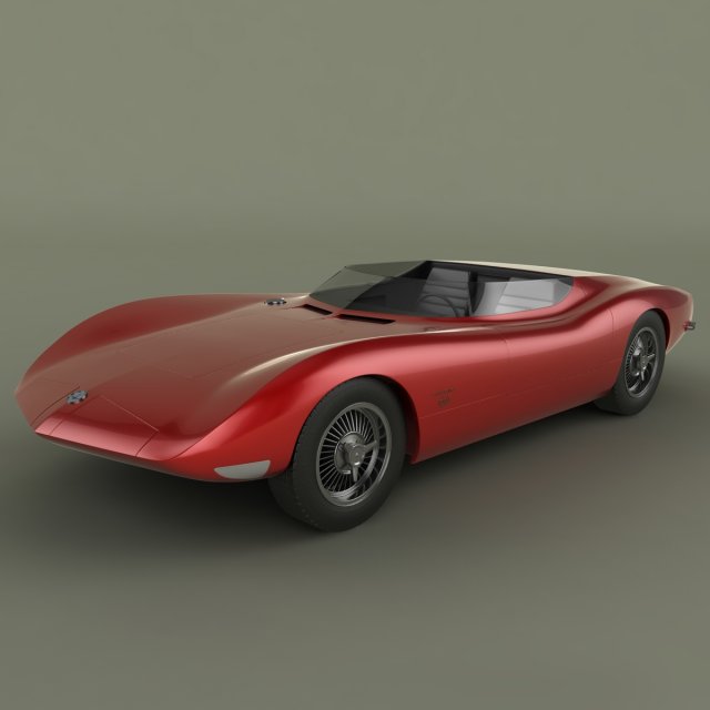 Chevrolet corvair monza ss Model 3D .c4d .max .obj .3ds .fbx .stl .blend