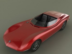 Chevrolet corvair monza ss Model 3D