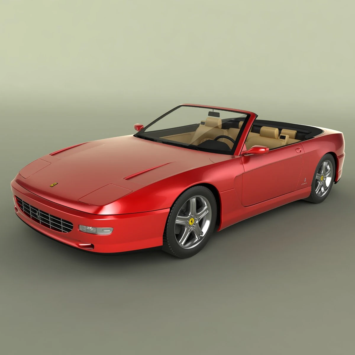 ferrari 456 gt convertible 3D Model .c4d .max .obj .3ds .fbx .stl .blend