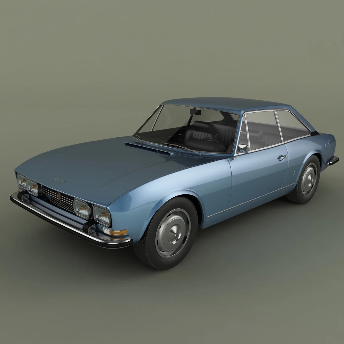 peugeot 504 coupe 3D Model .c4d .max .obj .3ds .fbx .stl .blend 
