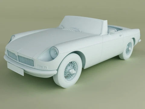 MG MGB Coune Hardtop 3D Model