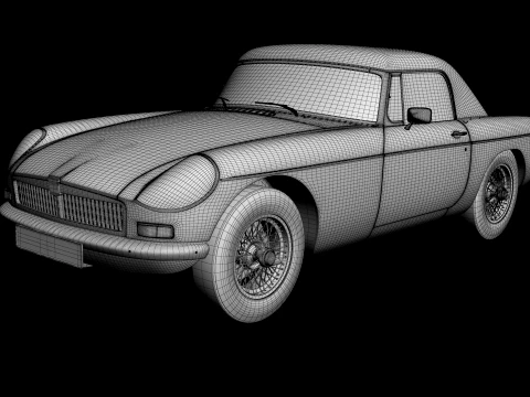 MG MGB Coune Hardtop 3D Model