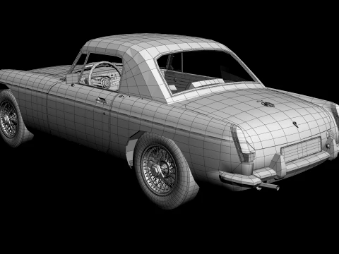 MG MGB Coune Hardtop 3D Model