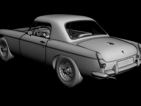 MG MGB Coune Hardtop 3D Model