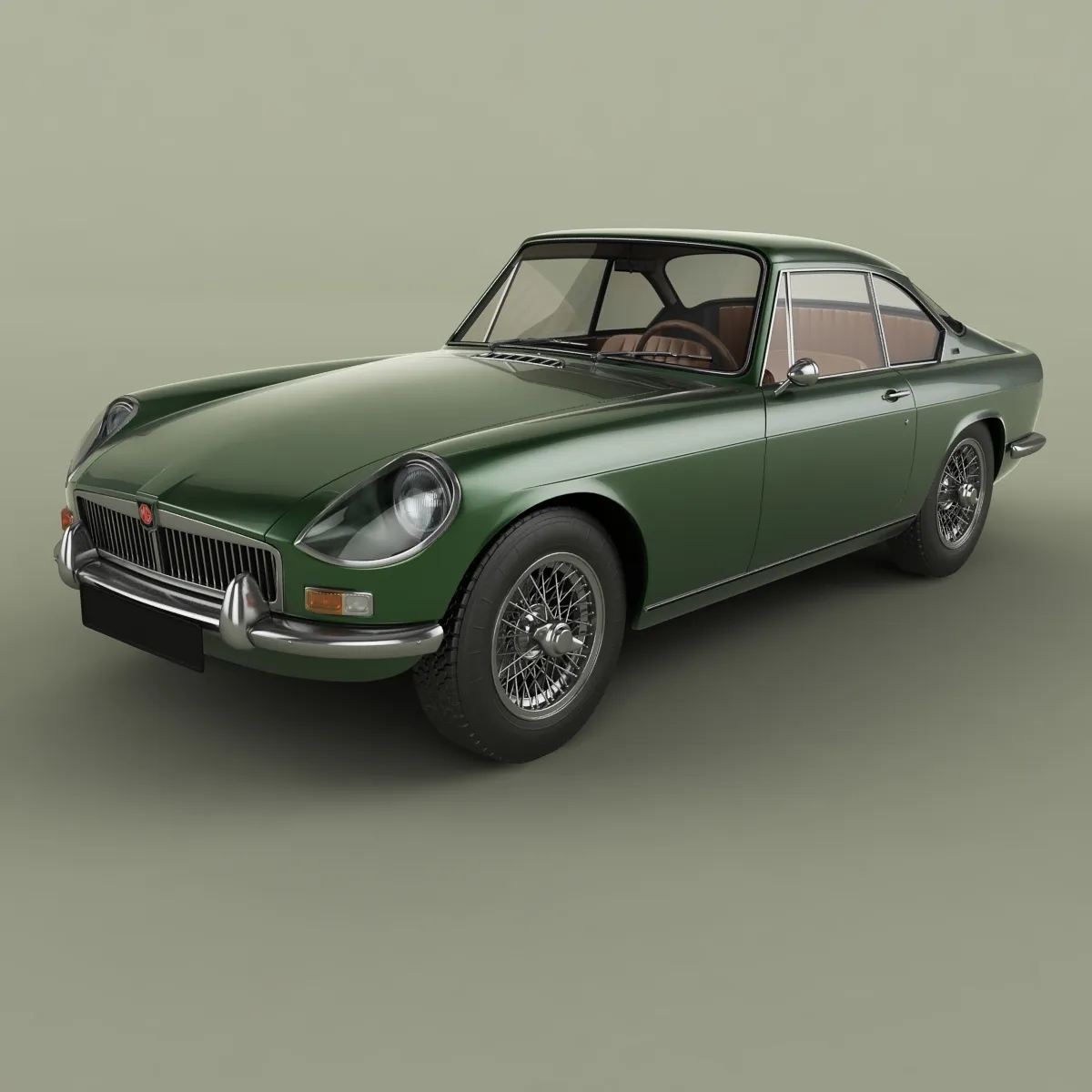 MG MGB Berlinetta Coune 3D Model .c4d .max .obj .3ds .fbx .stl .blend 