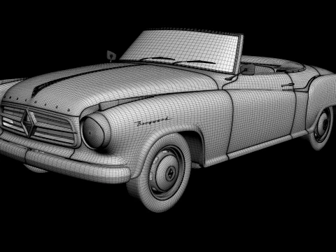 Borgward Isabella Convertible 3D Model