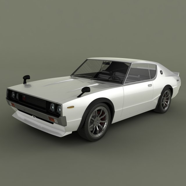 nissan skyline gtr c110 3D Model .c4d .max .obj .3ds .fbx .stl .blend 