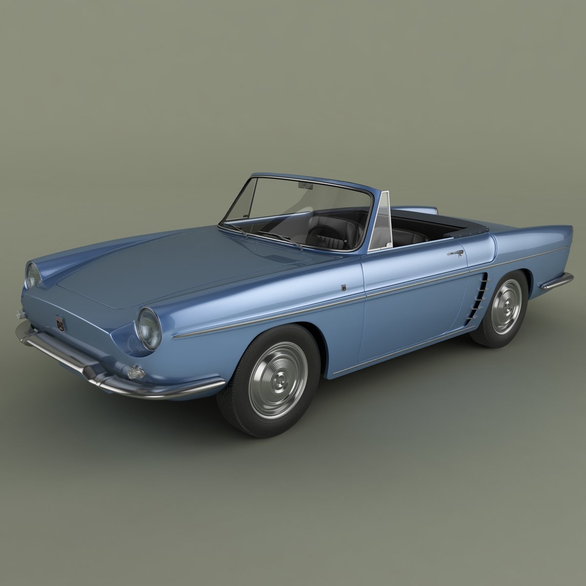 1800 моделей. Renault Floride 1961 Havana. Рено Классик 1961. 3ds Max машина. Classic car 3d model.