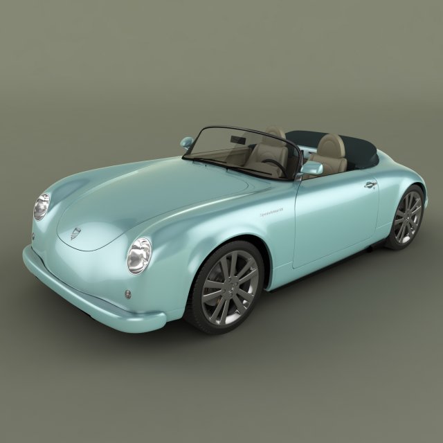 pgo speedster ii  porsche 356 Model 3D .c4d .max .obj .3ds .fbx .stl .blend 