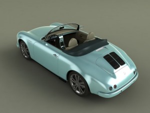 pgo speedster ii  porsche 356 Model 3D