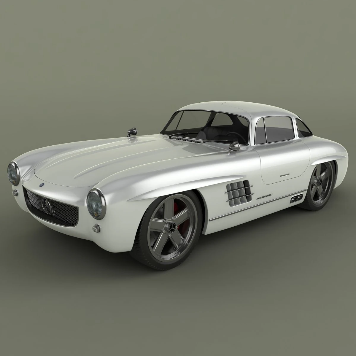 gullwing america  300sl 3D Model .c4d .max .obj .3ds .fbx .stl .blend 