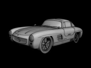 gullwing america  300sl 3D 모델