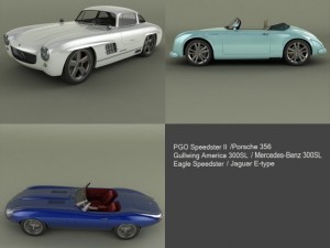 neo classic cars Modello 3D