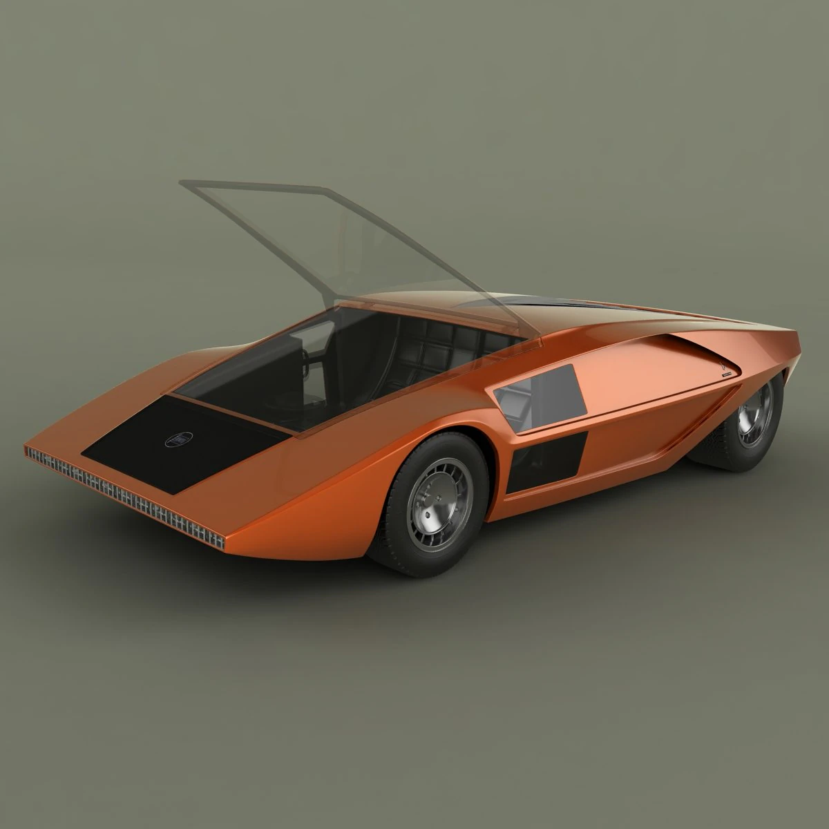 lancia stratos zero concept 3D Model .c4d .max .obj .3ds .fbx .stl .blend 