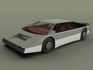 aston martin bulldog concept 3D Модель