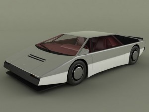 aston martin bulldog concept Model 3D
