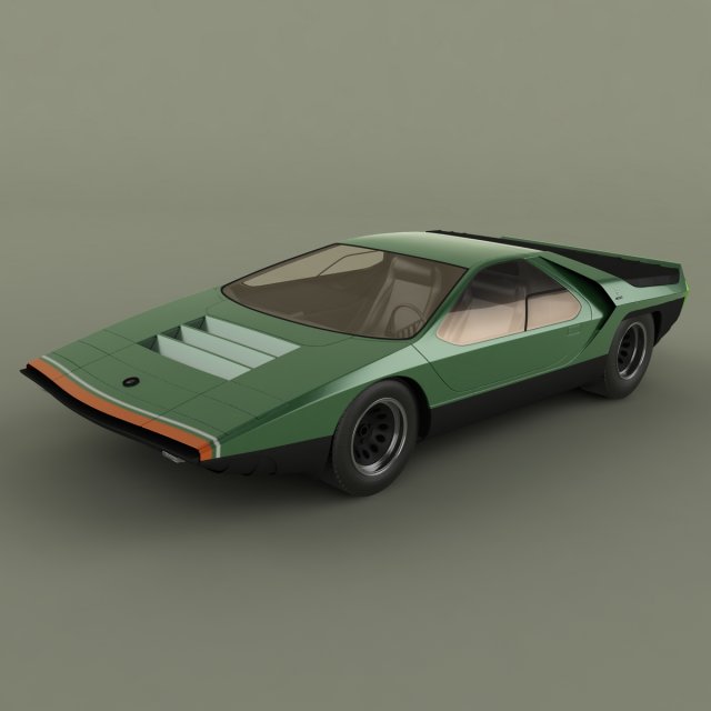 alfa romeo carabo 3D Model .c4d .max .obj .3ds .fbx .stl .blend 