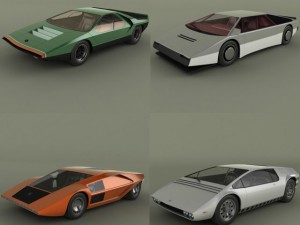 classic concept cars Model 3D