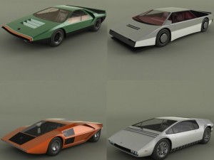 classic concept cars 3D Model