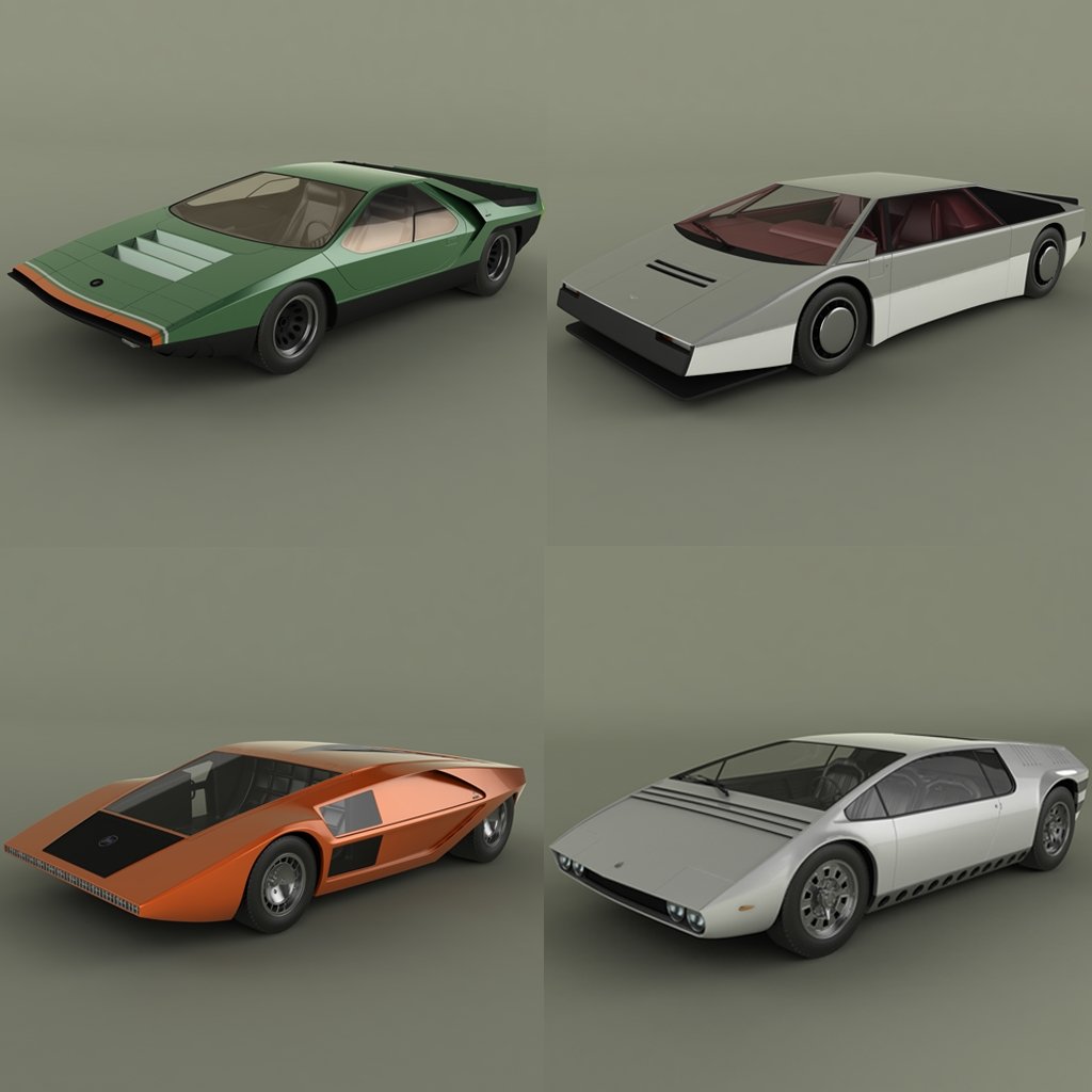 Classic Concept Cars 3d Model In Concept 3dexport