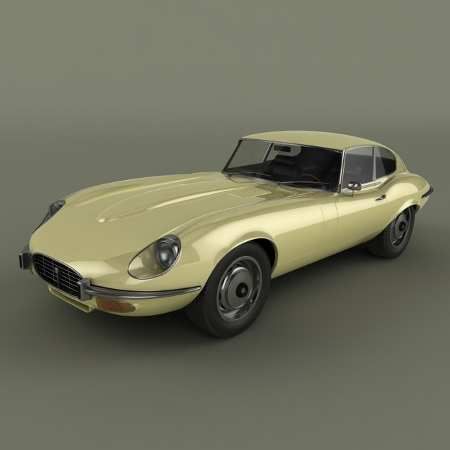 jaguar e type coupe v12 Model 3D .c4d .max .obj .3ds .fbx .stl .blend 