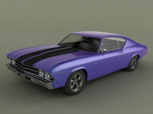 chevrolet chevelle 1969 3D मॉडल