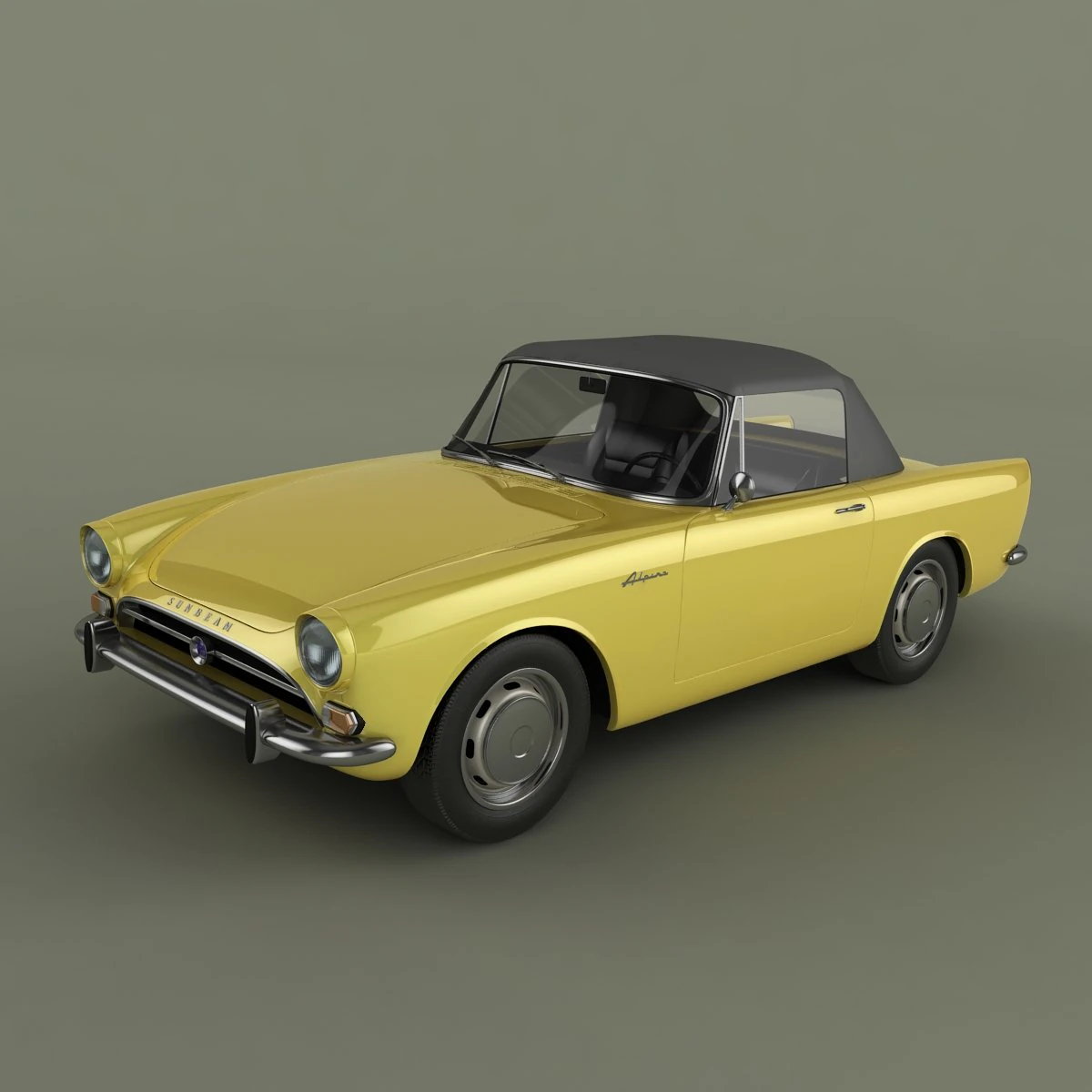 sunbeam alpine series 4 3D Model .c4d .max .obj .3ds .fbx .stl .blend 