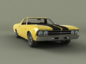 chevrolet el camino 1969 3D Model