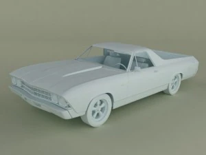 chevrolet el camino 1969 3D Model